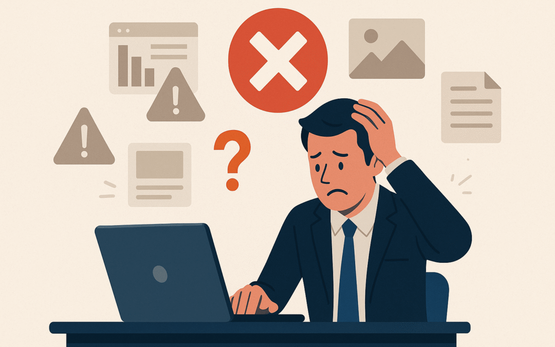 5 erros que pequenos empresários cometem ao criar um site (e como evitar)